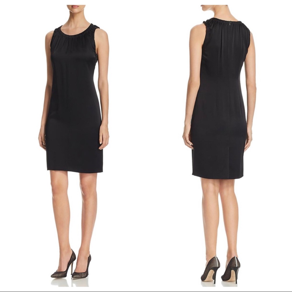 BOSS Hugo Boss Daviana Satin Shirred Dress